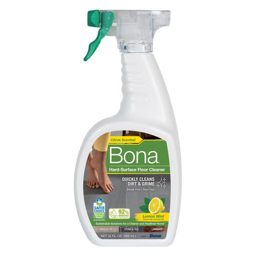 Bona Lemon Mint Scent Hard Surface Floor Cleaner Liquid 32 oz