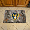 MLB - Milwaukee Brewers Camo Camo Rubber Scraper Door Mat