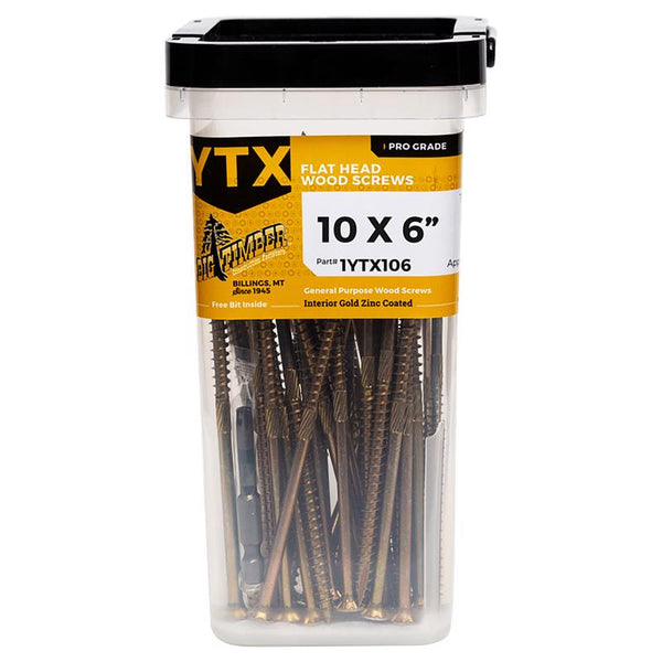 TORNILLOS PARA MADERA N.° 10 6"L