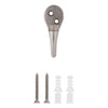 National Hardware Powell Medium Satin Nickel Silver Aluminum 2-5/8 in. L Knurled Hook 60 lb 1 pk