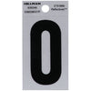 Hillman 2 in. Reflective Black Mylar Self-Adhesive Letter O 1 pc (Pack of 6)