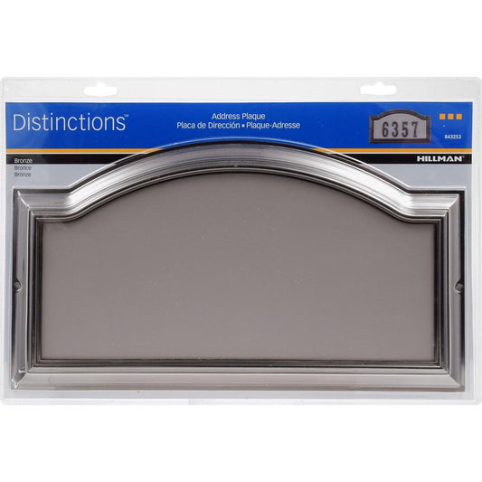 Hillman Distinctions Gloss Die-Cast Zinc Bronze Address Plate (Pack of 3)