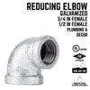 BK Products 3/4 in. FPT x 1/2 in. Dia. FPT Galvanized Malleable Iron Reducing Elbow (Pack of 5)
