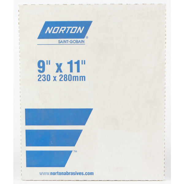 Papel de lija de óxido de aluminio de grano 100 de Norton, 11 pulg., LX, 9 pulg., ancho, 1 paquete