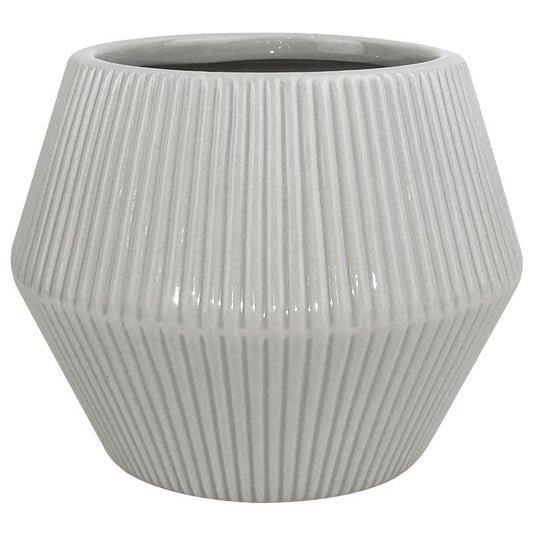 Trendspot Rena 8 in. D Ceramic Planter Light Gray (Pack of 2)