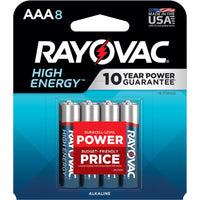 Rayovac High Energy AAA Alkaline Batteries 8 pk Carded - Deal of The Week