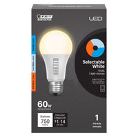 Feit Electric A19 E26 (Medium) LED Bulb Multi-Colored 60 Watt Equivalence 1 pk