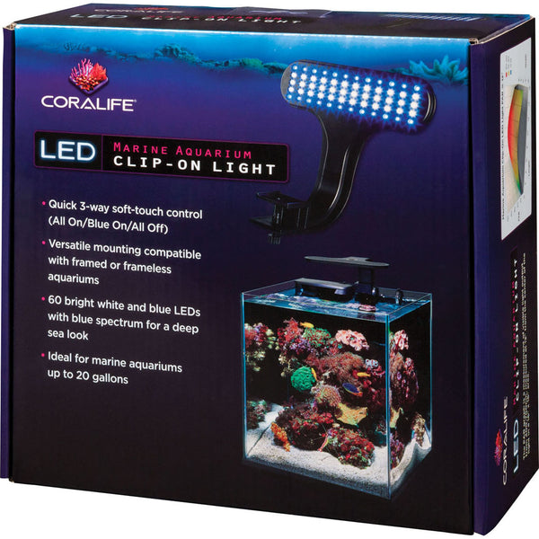 Coralife Led Clip-On Marine Aquarium Light Fixture