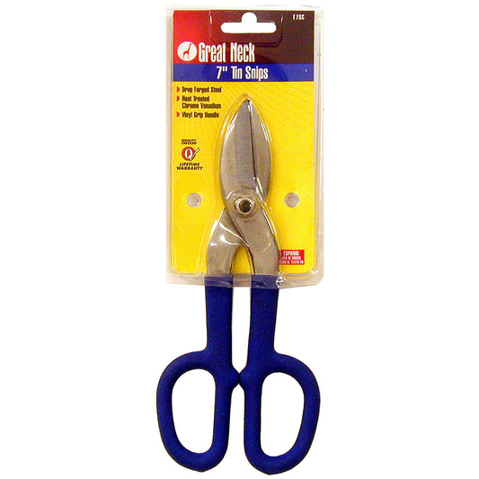 Great Neck 7 in. Drop Forged Steel Tin Snips 1 pk
