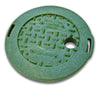 NDS 6 in. W X 0.75 in. H Round Valve Box Cover Green