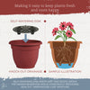 Bloem Ariana 7 in. H X 8.75 in. W X 8 in. D Plastic Traditional Planter Burnt Red - Deal of The Week