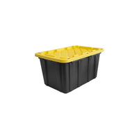 Ramtuff 2 gal Black/Yellow Storage Tote Stackable (Pack of 12)