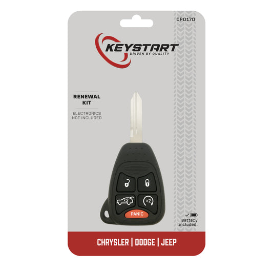 KeyStart Renewal KitAdvanced Remote Automotive Replacement Key CP017 Double For Mopar