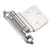 Hickory Hardware P143-26 3/8" Inset Polished Chrome Surface Self-Closing Hinges 2 Count