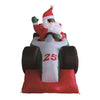 A Holiday Company LED Clear Santa with Race Car 4 ft. Inflatable