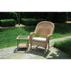 Living Accents Palmaro Tan Square Glass/Steel Side Table