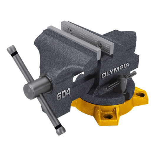 Olympia Tools 4 in. Forged Steel Bench Vise 270 deg Swivel Base