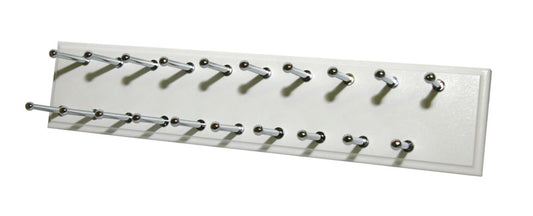 Easy Track 3 in. H X 2.5 in. W X 14 in. L Stainless Steel Sliding Tie Rack