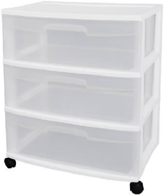 Sterilite Stackable Small Drawer Frame, White - 12 count