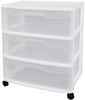Sterilite 5 cu ft Clear/White Drawer Organizer 24 in. H X 21-7/8 in. W X 15-1/4 in. D Stackable