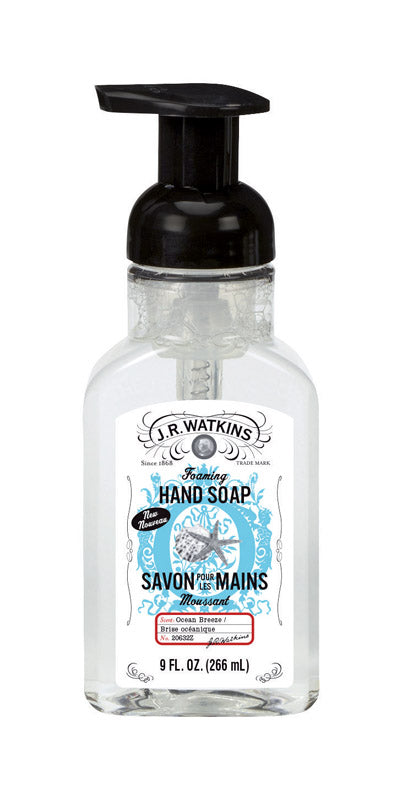 J.R. Watkins Fresh Ocean Breeze Scent Foaming Hand Soap Pump Bottle 9 fl. oz. (Pack of 6)