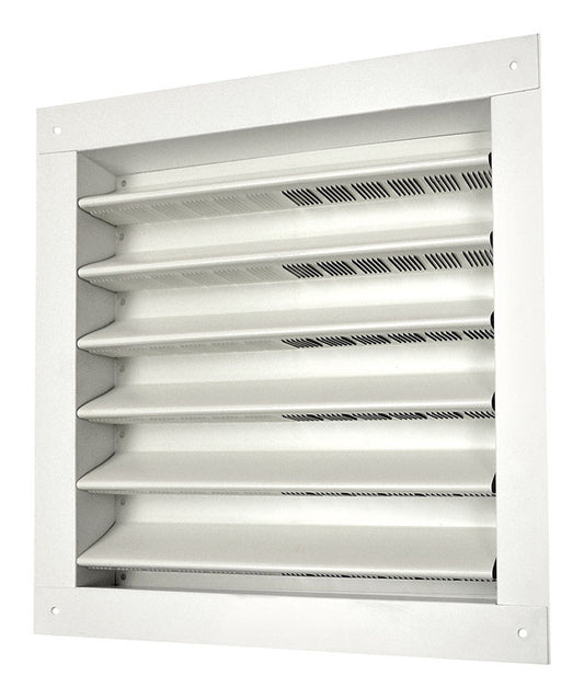 Master Flow 12 in. W X 12 in. L White Aluminum Wall Louver