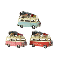 Decoris Assorted Iron Van with Gifts and Tree Indoor Christmas Decor 5 in. (Pack of 6)