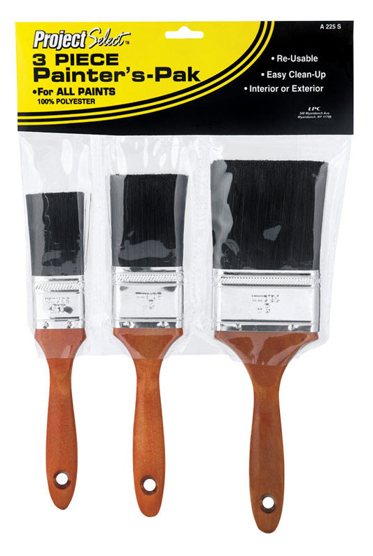 Linzer Project Select Assorted in. Flat Paint Brush Set