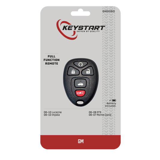 KeyStart Self Programmable Remote Automotive Replacement Key GM006 Double For GM