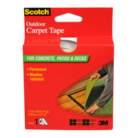3M Scotch Water Repellent Non-Slip Withe Vinyl Reversible Outdoor Carpet Tape 1.4 W in. x 40 L ft.