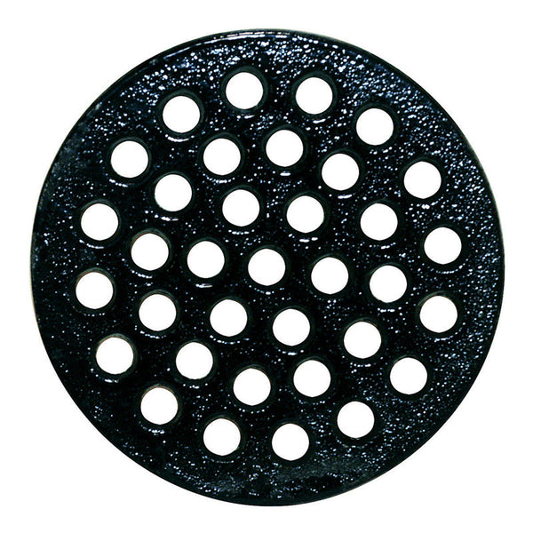 Rejilla coladora redonda para desagüe de piso Sioux Chief, de hierro fundido negro con recubrimiento epóxico, 6-1/2 in. - Oferta de la semana
