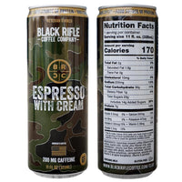 Black Rifle Coffee Company RTD Espresso w/Cream Espresso Coffee 1 pk (Pack of 12)