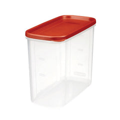 Rubbermaid Modular Cereal Container - Red/Clear, 18 c - Foods Co.