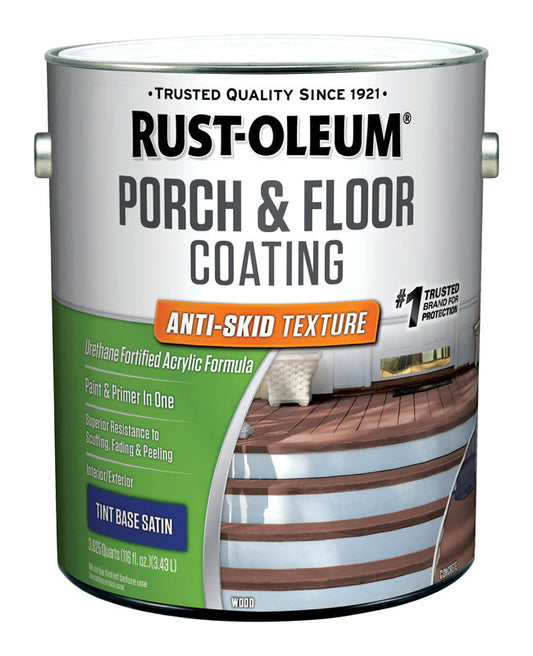 Rust-Oleum Porch & Floor Anti-Skid Texture Tint Base Porch and Floor Paint+Primer 1 gal (Pack of 2).