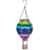 Regal Art & Gift Multicolored Glass/Metal 15 in. H X 5 in. L X 5 in. W Hot Air Striped Balloon Lante