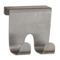 iDesign 2 in. L Brushed Nickel Silver Stainless Steel Medium Over the Cabinet Hook 1 pk