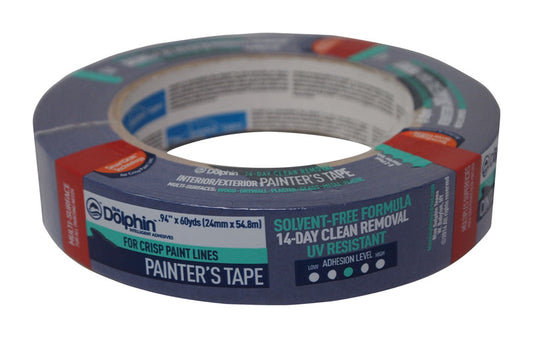 Blue Dolphin 0.94 in. W X 60 yd L Blue Medium Strength Painter's Tape (Pack of 36)