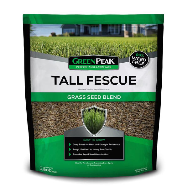 Semillas de césped festuca alta para sol o sombra GreenPeak, 3 lb