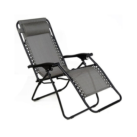 Living Accents Multi-Position Gray Zero Gravity Folding Lounger (Pack of 2)