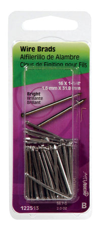 Hillman 16 Ga. x 1-1/4 in. L Bright Steel Brad Nails 1 pk 2 oz. (Pack of 6)