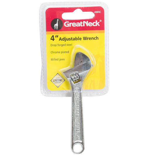 Great Neck SAE Adjustable Wrench 4 in. L 1 pc