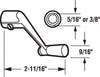 Prime-Line Painted White Zinc Single-Arm Casement Operator Crank Handle For Universal