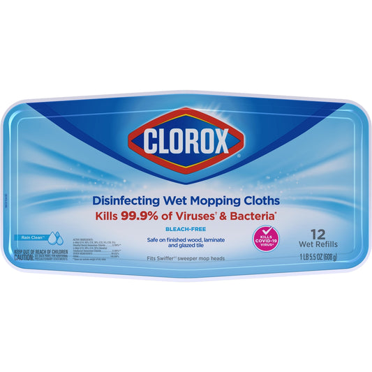 Clorox 5.90 in. W X 11.44 in. L Disinfecting Wet Mopping Cloths 12 pk (Pack of 6)