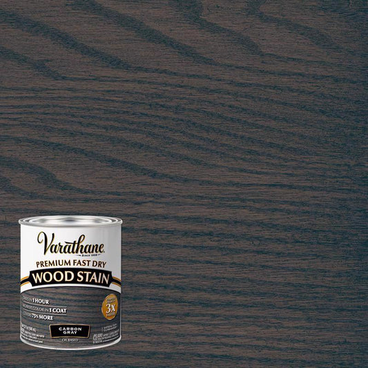 Varathane Premium Fast Dry Semi-Transparent Carbon Gray Wood Stain 1 qt. (Pack of 2)