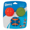 ChuckIt! Assorted Rubber Fetch Medley Dog Toy Medium 3 pk