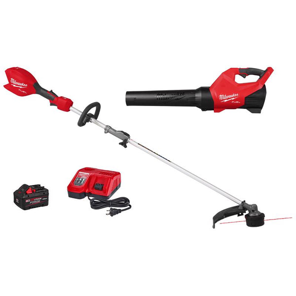 Kit combinado de recortadora y sopladora a batería Milwaukee M18 FUEL 3031-21 de 16 pulgadas y 18 V (batería y cargador)
