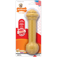 Nylabone Power Chew Barbell Dog Toy Giant Size Peanut Butter Flavor Up to 50 lb Dogs