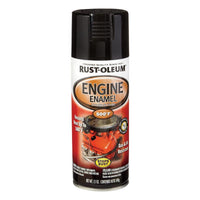 Rust-Oleum Stops Rust Gloss Black Engine Enamel Spray 12 oz (Pack of 6)