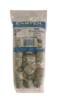 Cantex 3/4 in. D PVC Male Adapter 15 pk