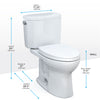 TOTO® Drake® II Two-Piece Elongated 1.28 GPF Universal Height Toilet with CEFIONTECT and SS124 SoftClose Seat, WASHLET+ Ready, Sedona Beige - MS454124CEFG#12